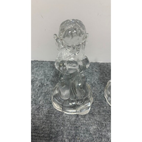 Set of 2 Angel Candle Holders Set 4.5” X 2.5” Glass - Picture 7 of 7